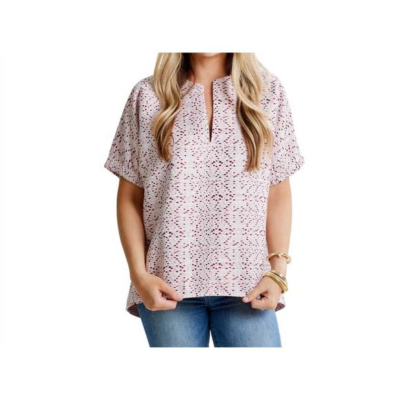 Caryn Lawn Kimberly Park Top - Orange and Pink
